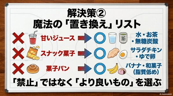 お菓子やジュースをやめる習慣作り