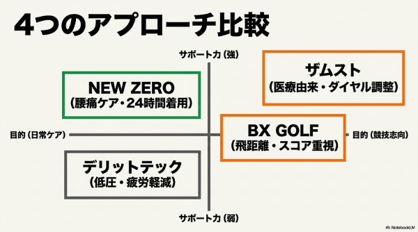 ゴルフ用整体パンツの選び方と比較