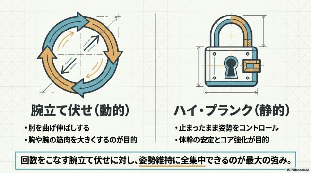 腕立て伏せとの違いと使い分け