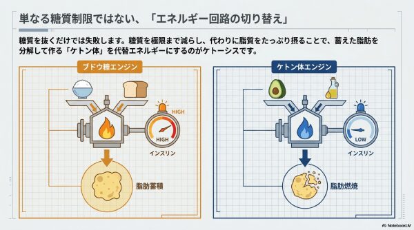 ケトーシスとケトン体の仕組み