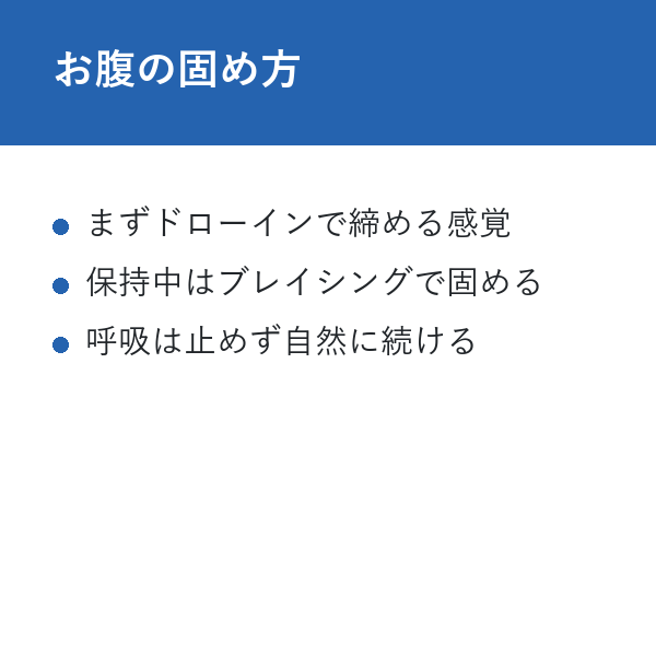 自宅 ロー・プランクトレーニング お腹の固め方