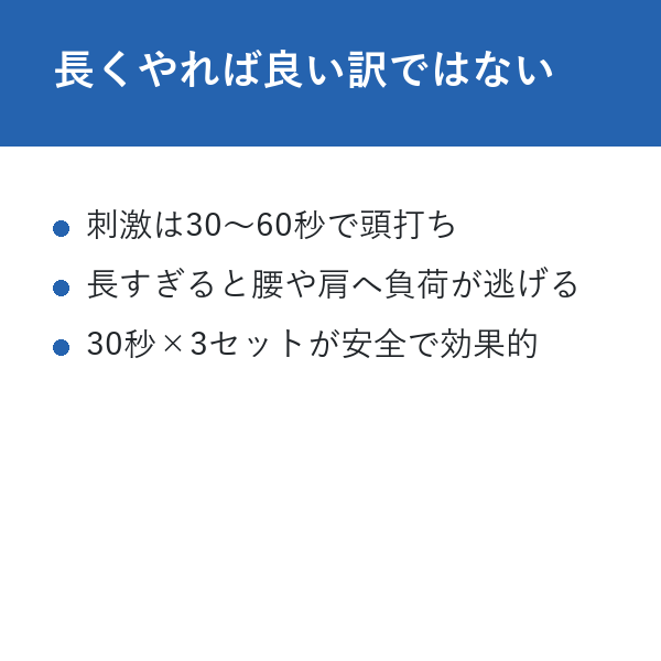 自宅 ロー・プランクトレーニング 長くやれば良い訳ではない