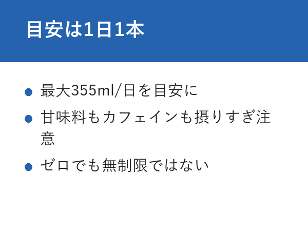 モンスターゼロカロリー 太る 目安は1日1本
