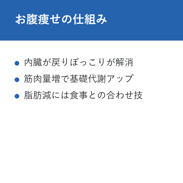 自宅 ハイ・プランクトレーニング お腹痩せの仕組み